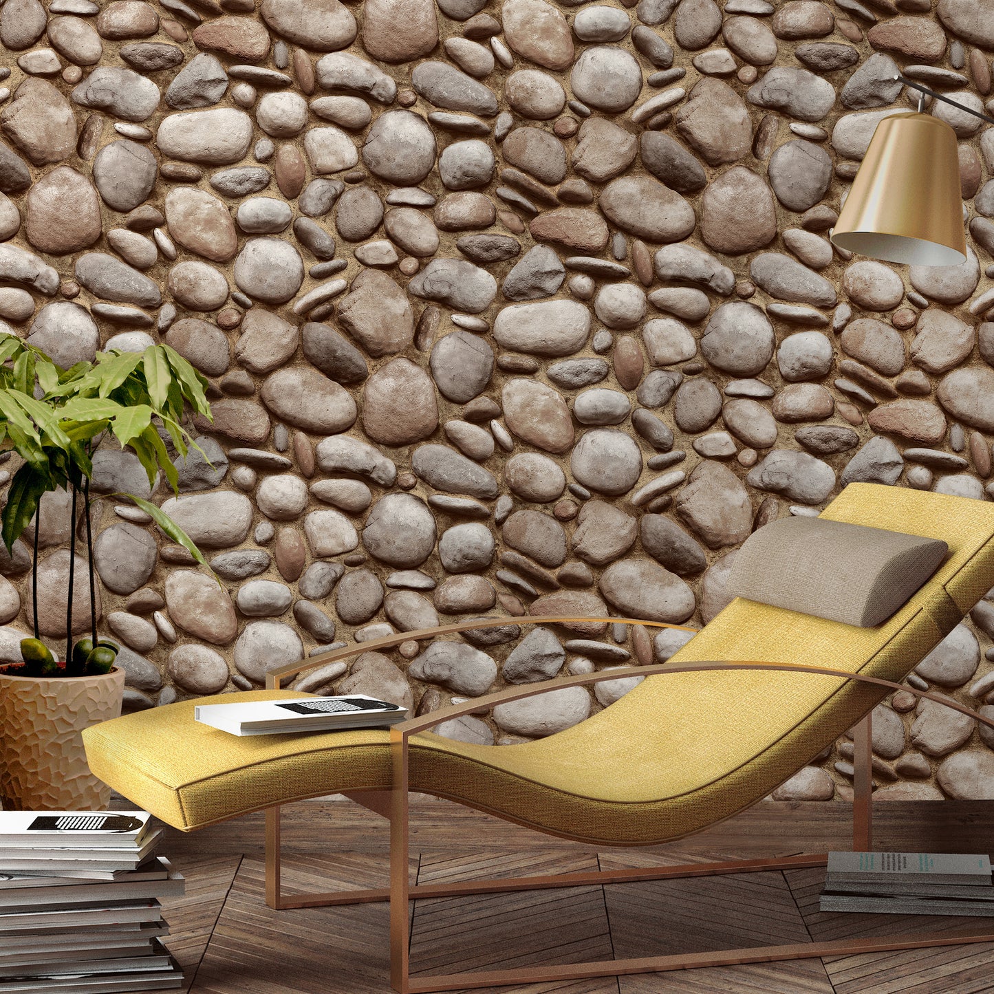 Natural stone pattern wallpaper - Anka 1602-2 (16,5m2)