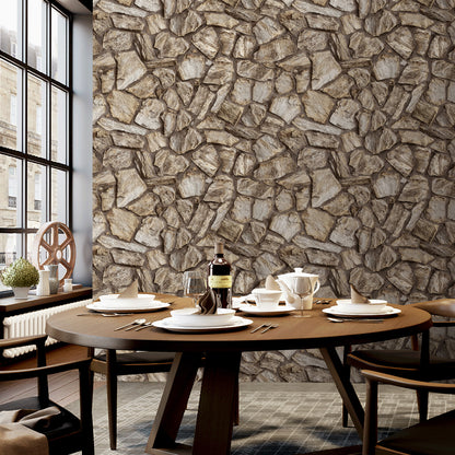 Natural stone pattern wallpaper - Anka 1604-2 (16,5m2)