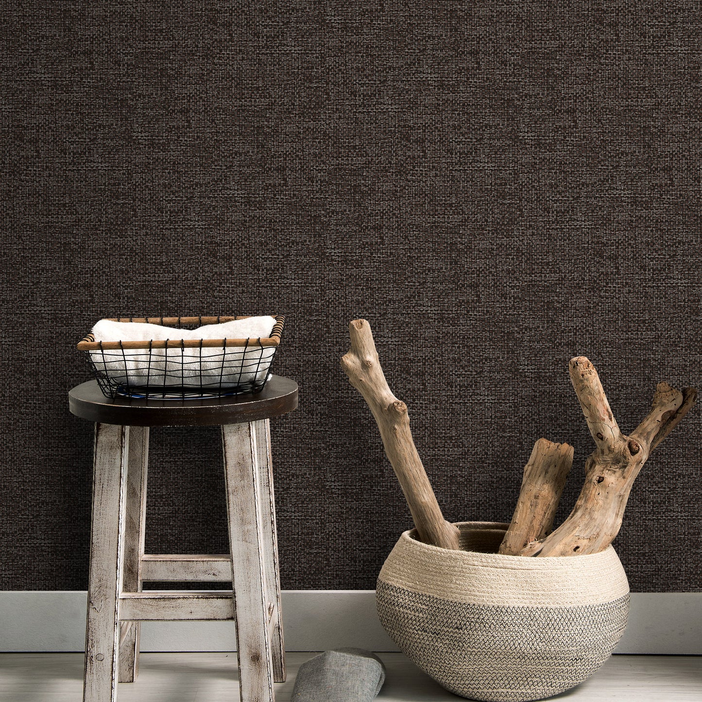 Textile texture plain pattern wallpaper - Anka 1623-16 (16,5m2)