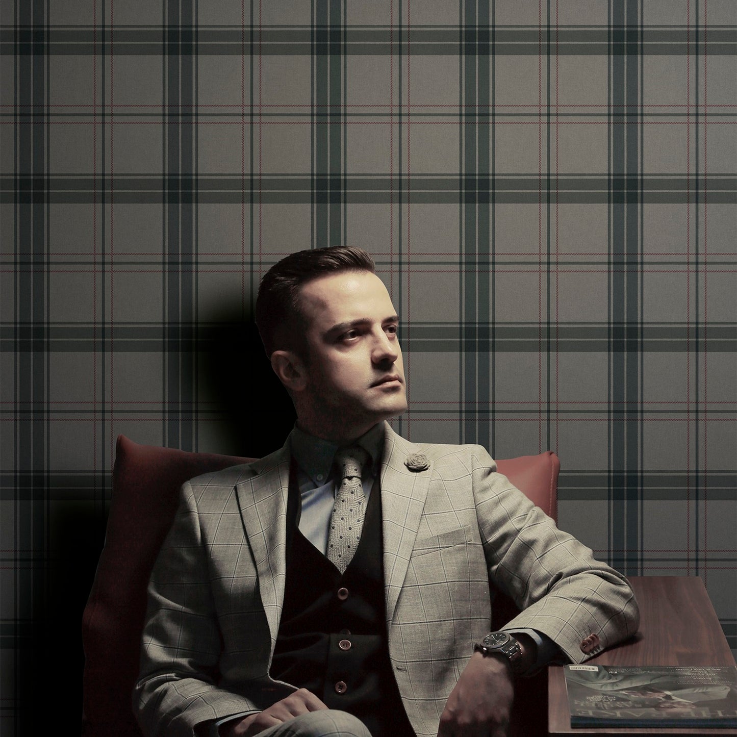 Burberry textile inspiration checkered pattern wallpaper - Alfa 3714-4 (16,5m2)