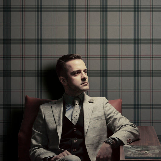 Burberry textile inspiration checkered pattern wallpaper - Alfa 3714-4 (16,5m2)