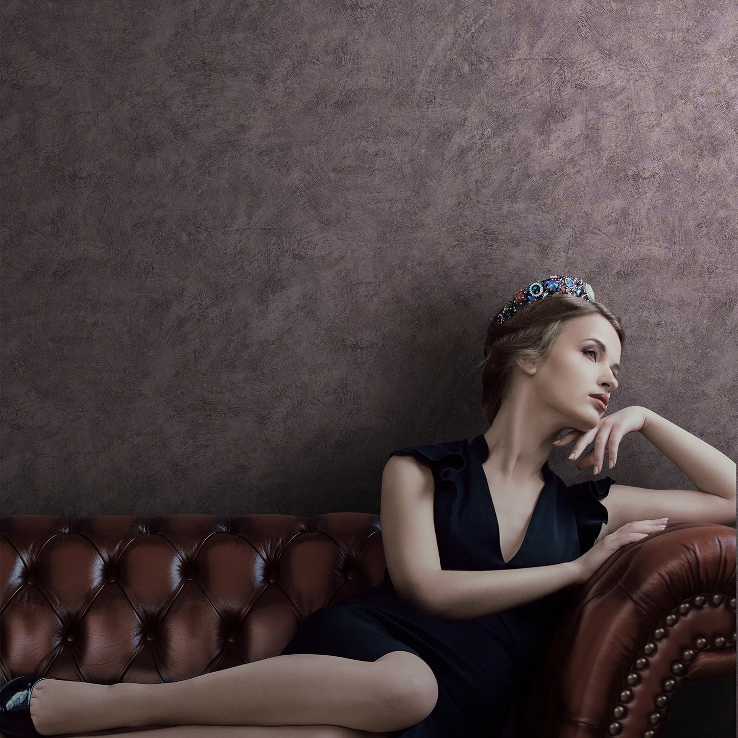 Rough paint texture wallpaper - Alfa 3717-8 (16,5m2)