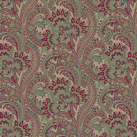 Colorful classic paisley wallpaper - Indigo 4711-2 (10,6m2)