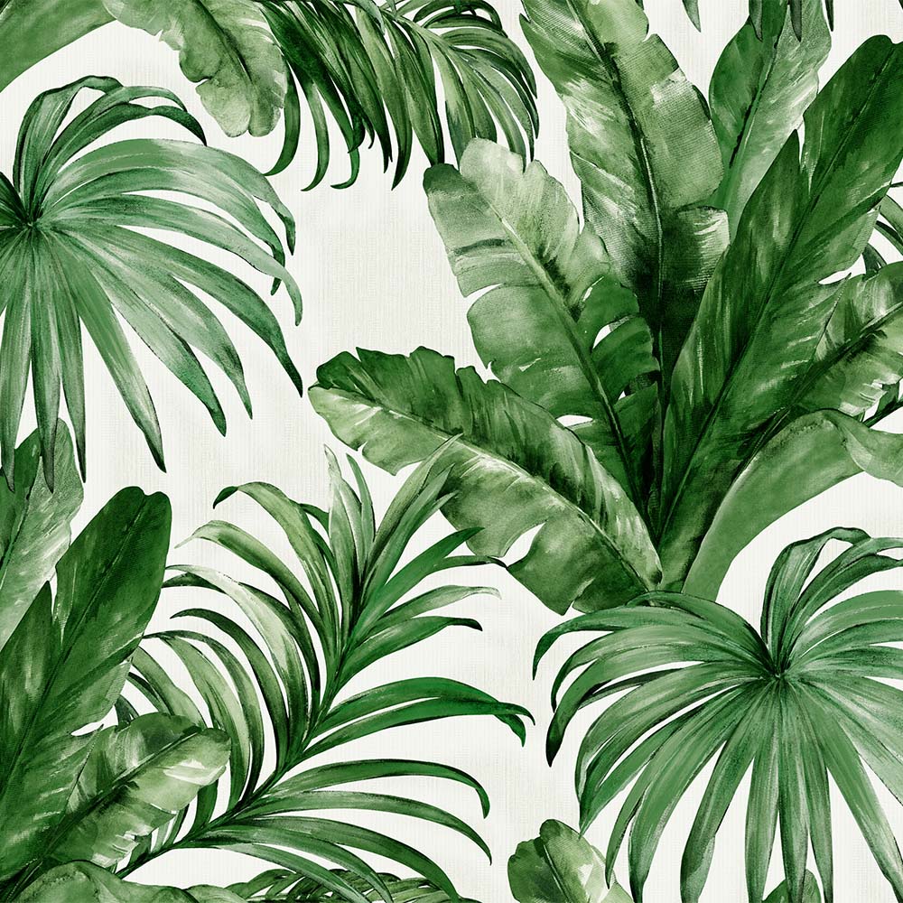 Palm leaves and Tropical Jungle inspired wallpaper - Indigo 4714-4 (10,6m2)