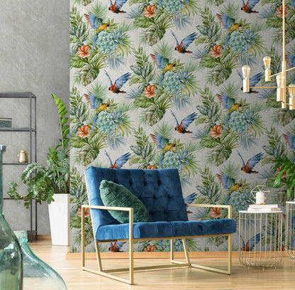 Wallpaper Parrot and Tropical Plant Trend - Tropicano 9905-3 (16,5m2)