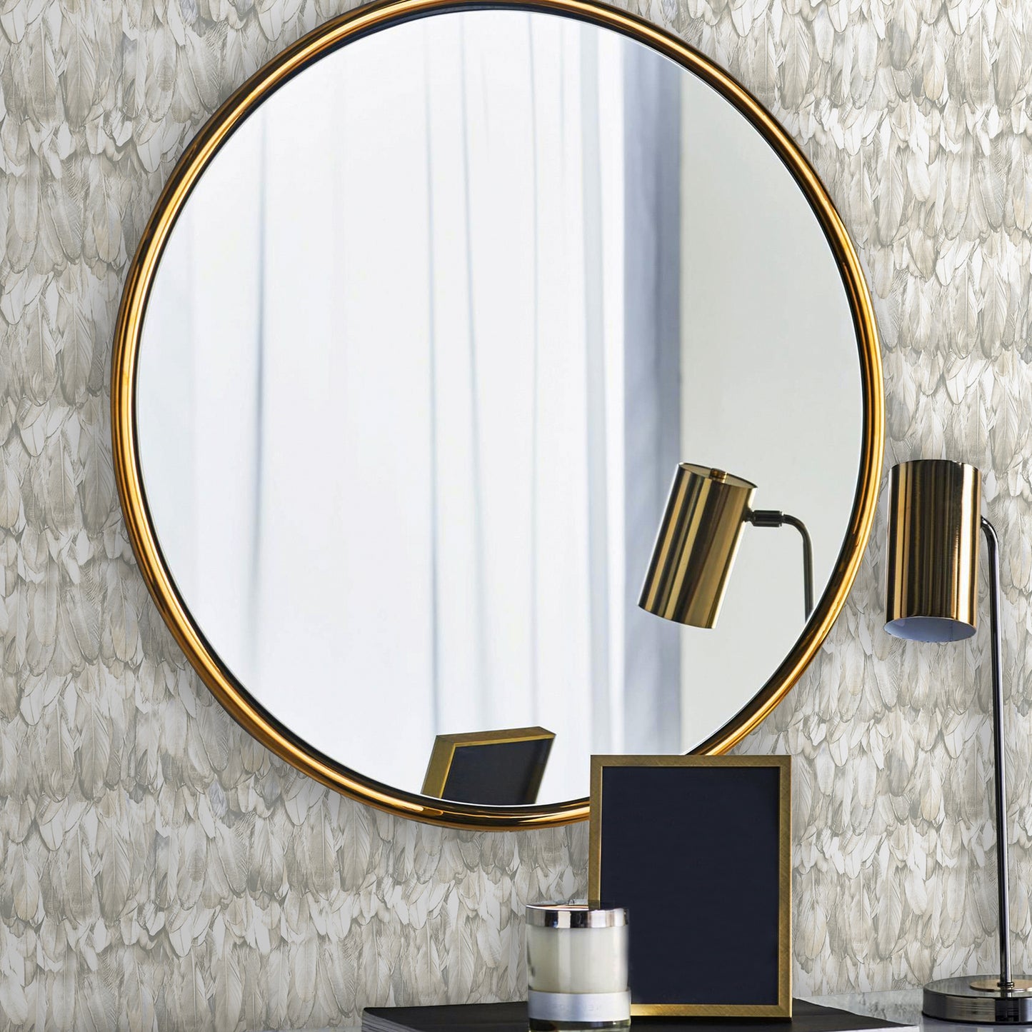 Modern Bird Feather Patterned Wallpaper - Tropicano 9913-2 (16.5m2)