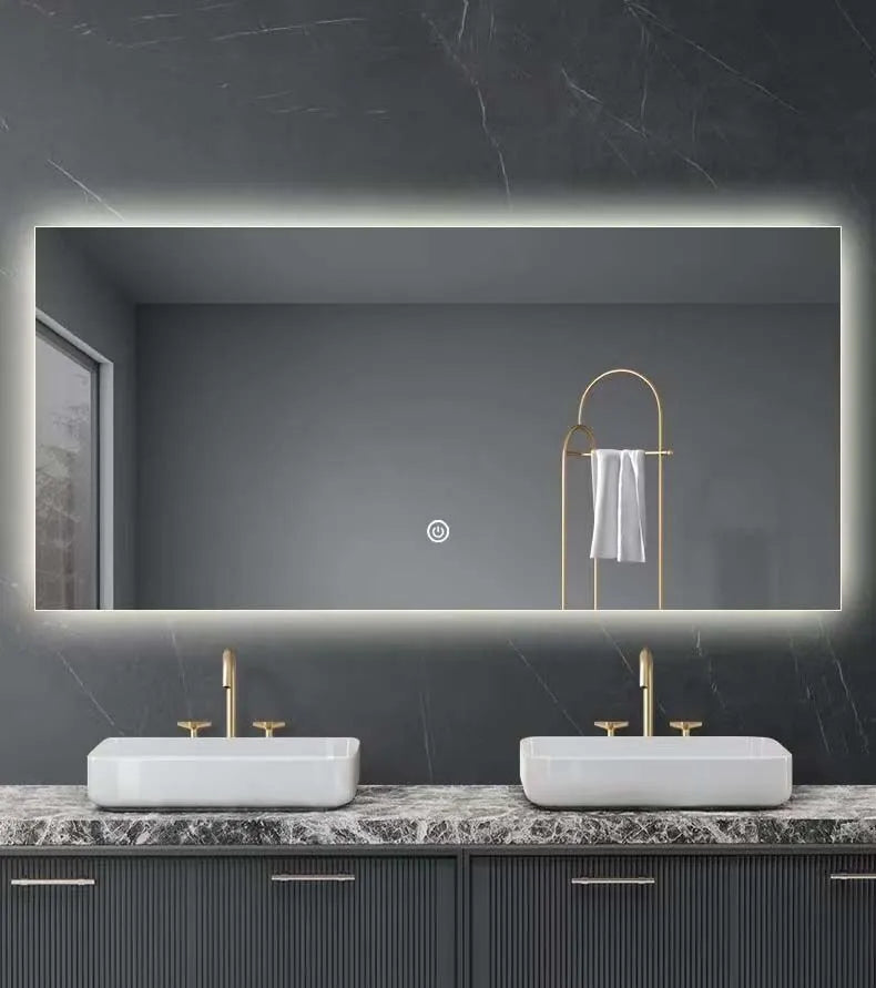 MirVelle Como Badkamerspiegel – Rechthoekig 50x70 cm / 120x80 cm – Indirecte LED Verlichting & Verwarming