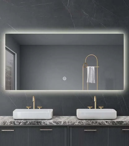 MirVelle Como Badkamerspiegel – Rechthoekig 50x70 cm / 120x80 cm – Indirecte LED Verlichting & Verwarming