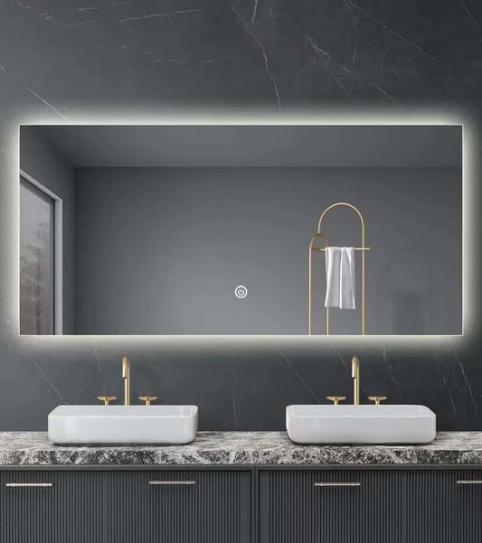 MirVelle Como Badkamerspiegel – Rechthoekig 50x70 cm / 120x80 cm – Indirecte LED Verlichting & Verwarming