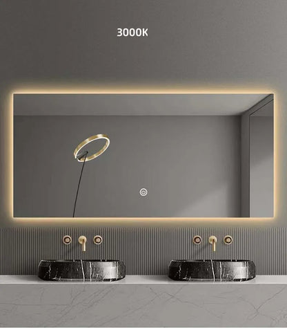 MirVelle Como Badkamerspiegel – Rechthoekig 50x70 cm / 120x80 cm – Indirecte LED Verlichting & Verwarming