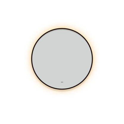 MirVelle Badkamerspiegel Rond – 60 en 80 cm – LED – Verwarming – Mat Zwart